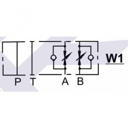 product NG6 (CETOP 3) Modulares Stromregelventil , MTC 02 W , 30 L/min, A & B ports image thumb